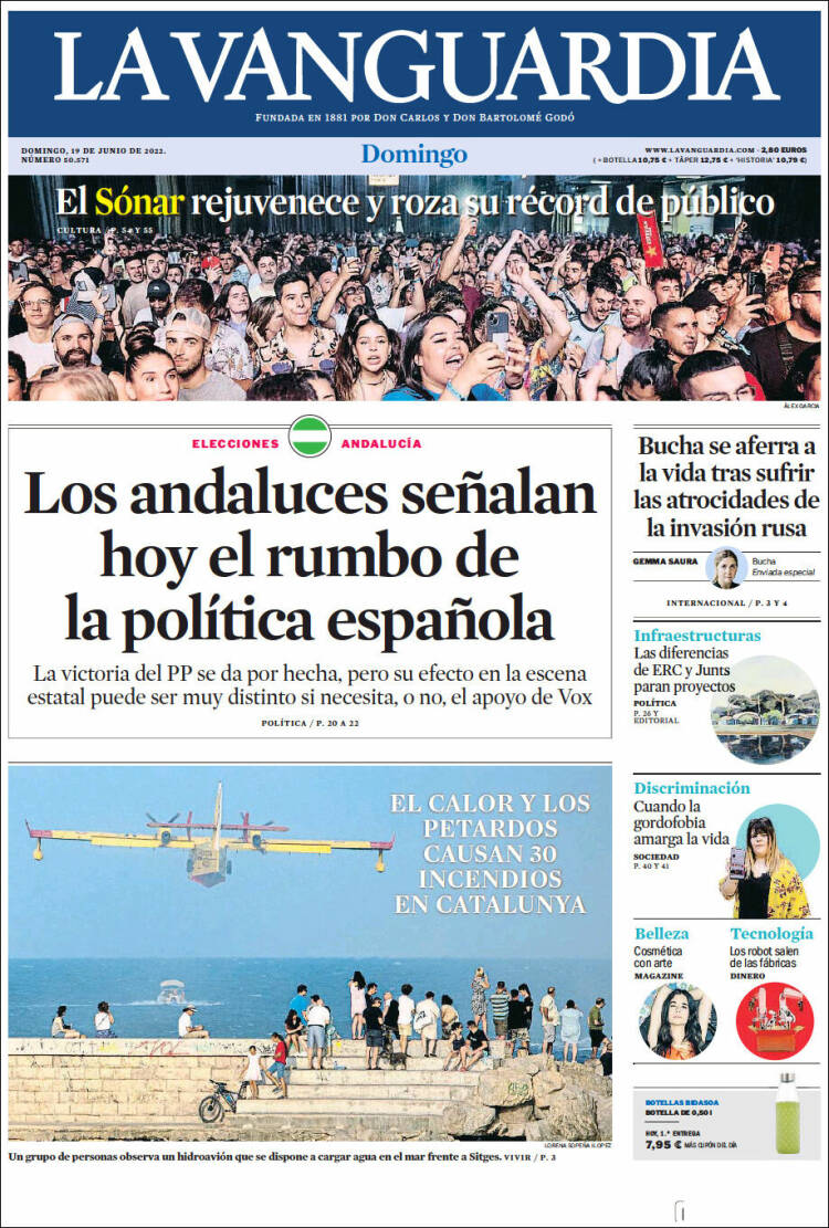 Portada de La Vanguardia (Espa&ntilde;a)