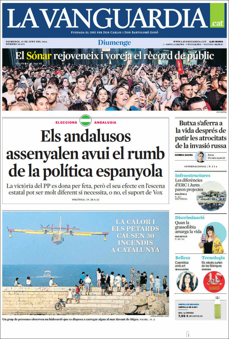 Portada de La Vanguardia (Espa&ntilde;a)