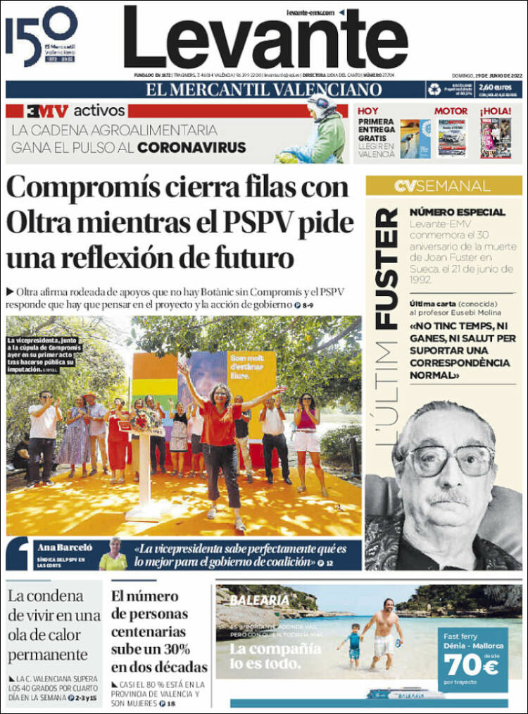 Portada de Levante (Espa&ntilde;a)