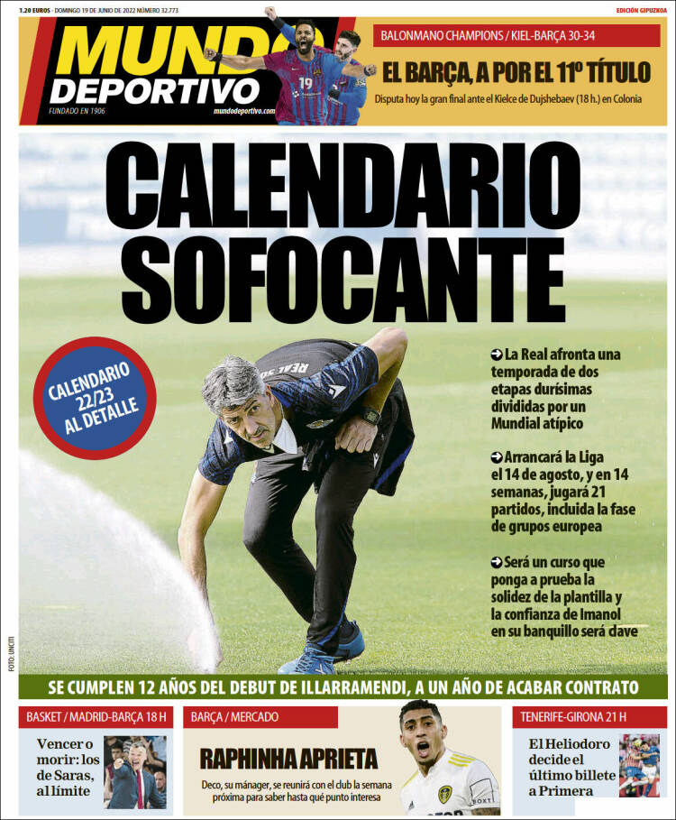 Portada de Mundo Deportivo Gipuzkoa (Espa&ntilde;a)
