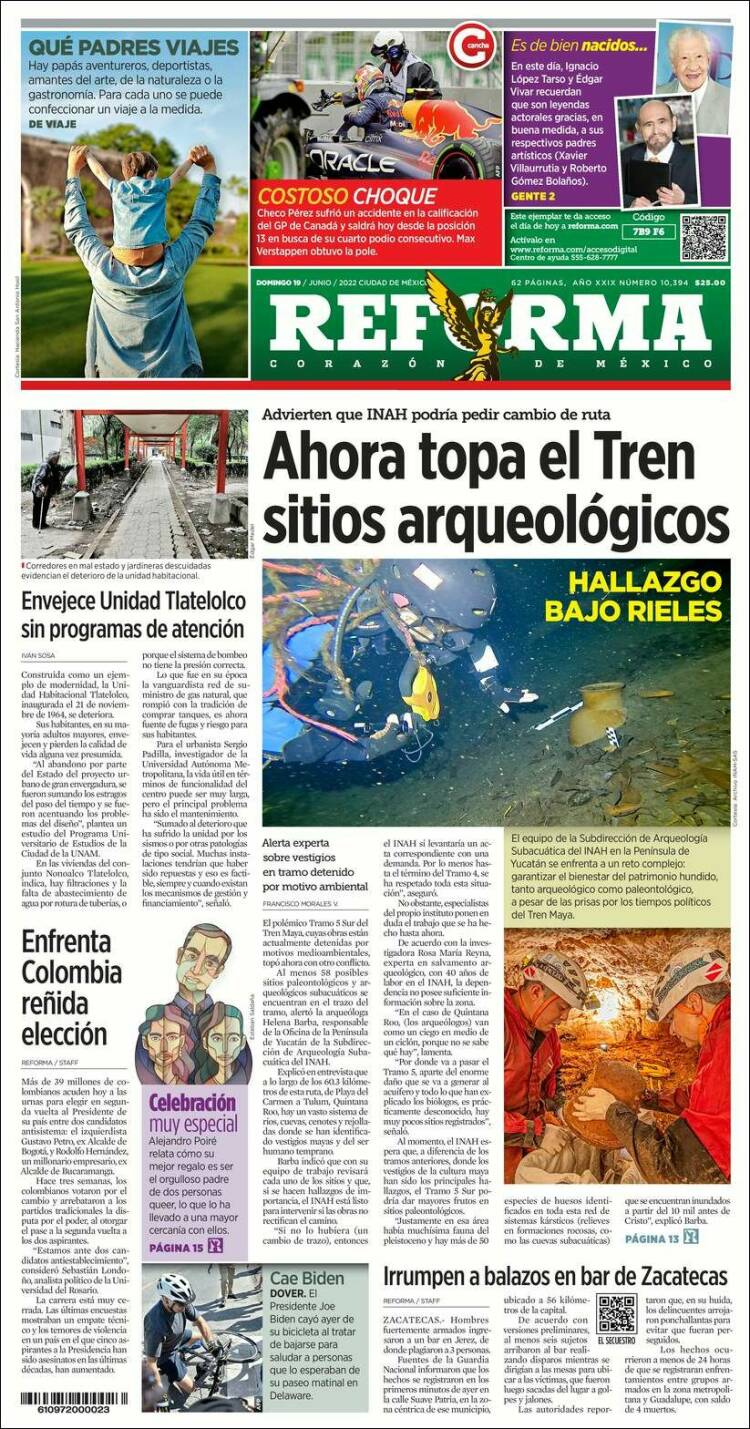 Portada de Reforma (M&eacute;xico)