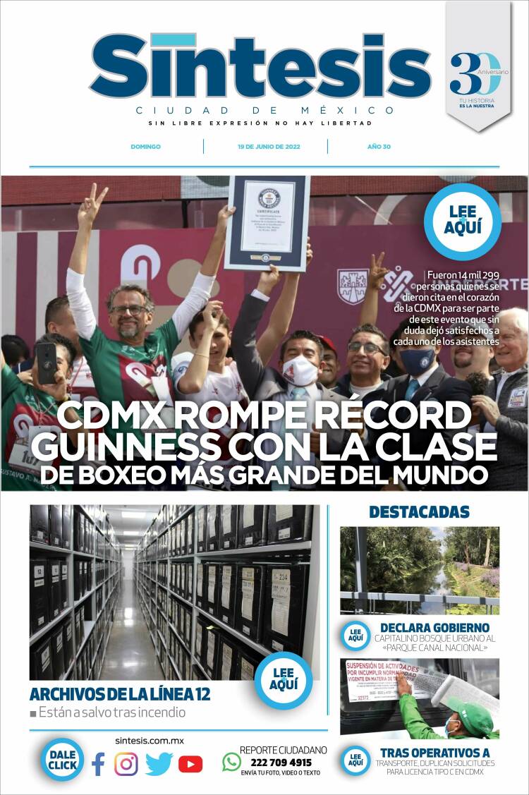 Portada de Síntesis Nacional (M&eacute;xico)