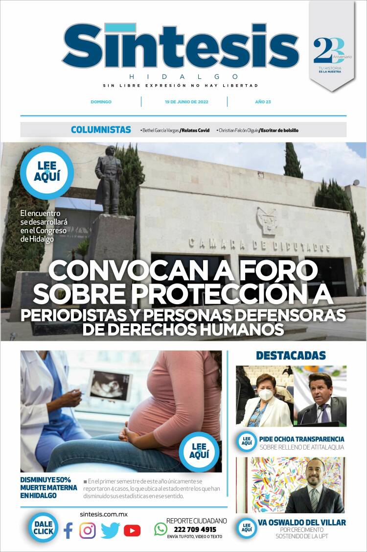 Portada de Sistesis - Hidalgo (M&eacute;xico)