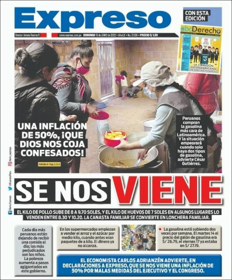 Portada de Expreso (Perú)