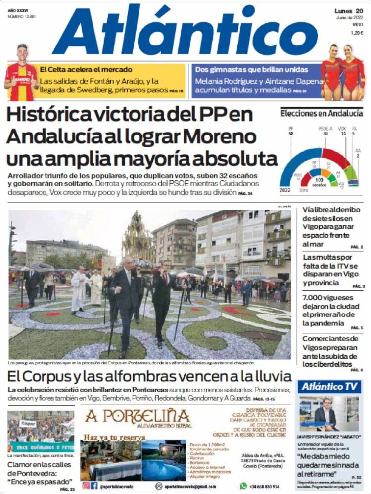 Portada de Atlántico Diario (Spain)