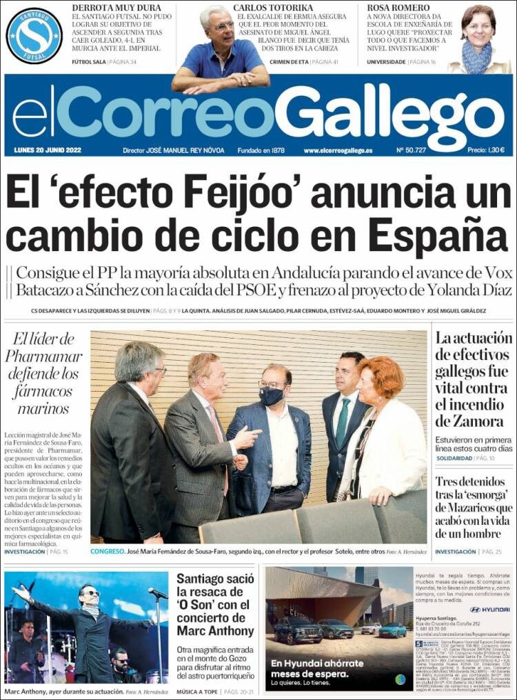 Portada de El Correo Gallego (Spain)