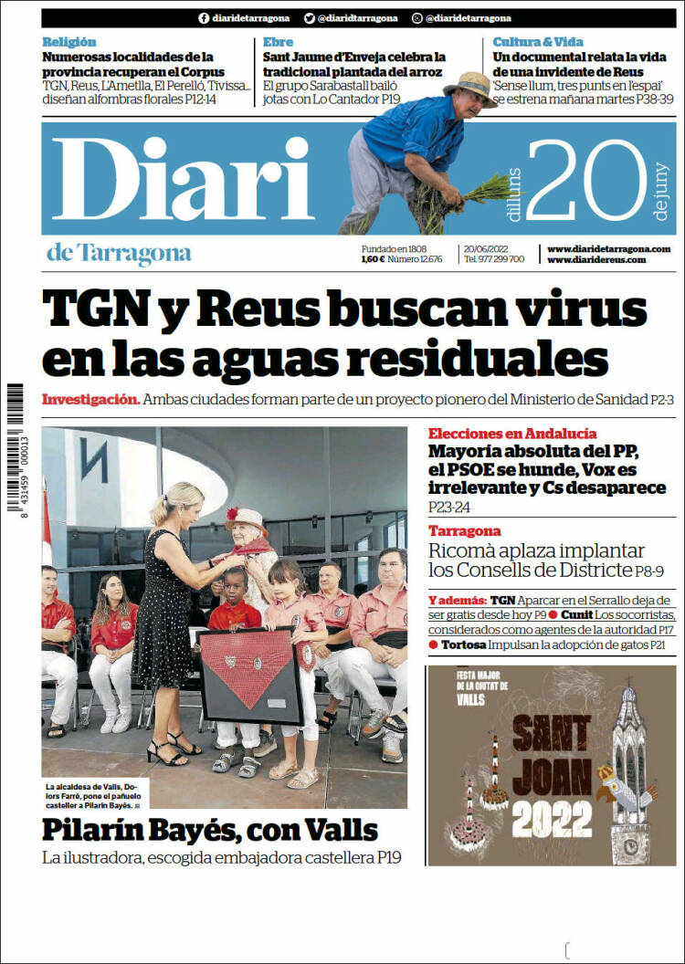 Portada de Diari de Tarragona (Spain)