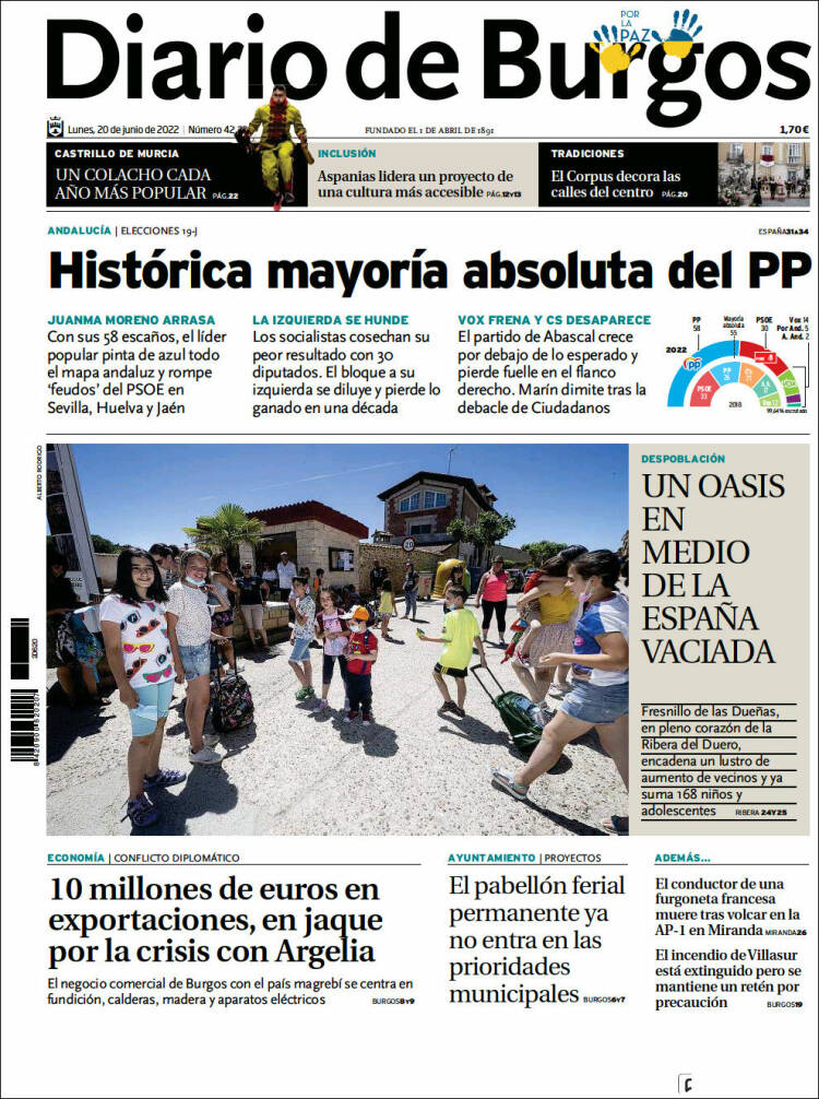 Portada de Diario de Burgos (Spain)