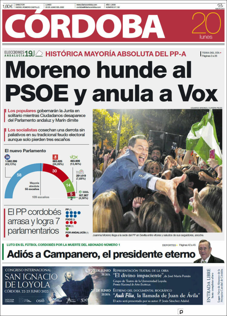 Portada de Diario de Córdoba (Spain)