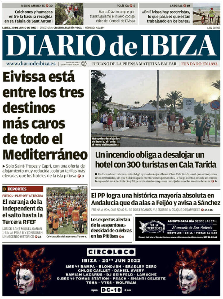 Portada de Diario de Ibiza (Spain)