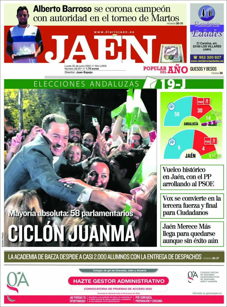 Portada de Diario Jaén (Spain)