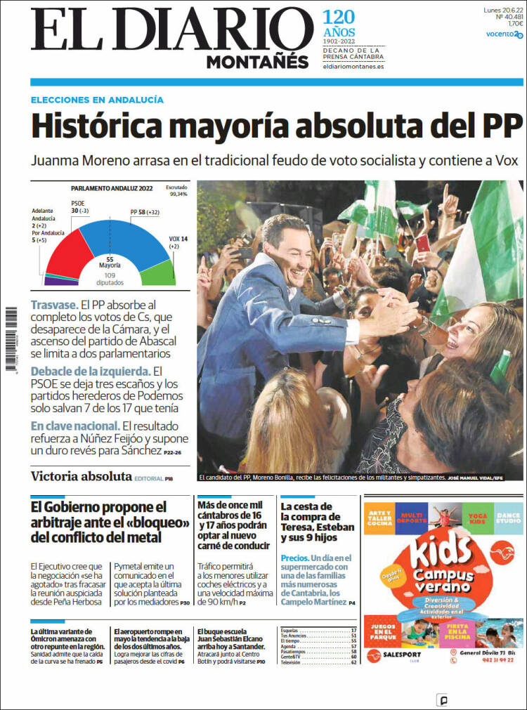 Portada de El Diario Montañés (Spain)