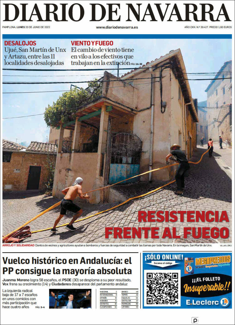 Portada de Diario de Navarra (Spain)