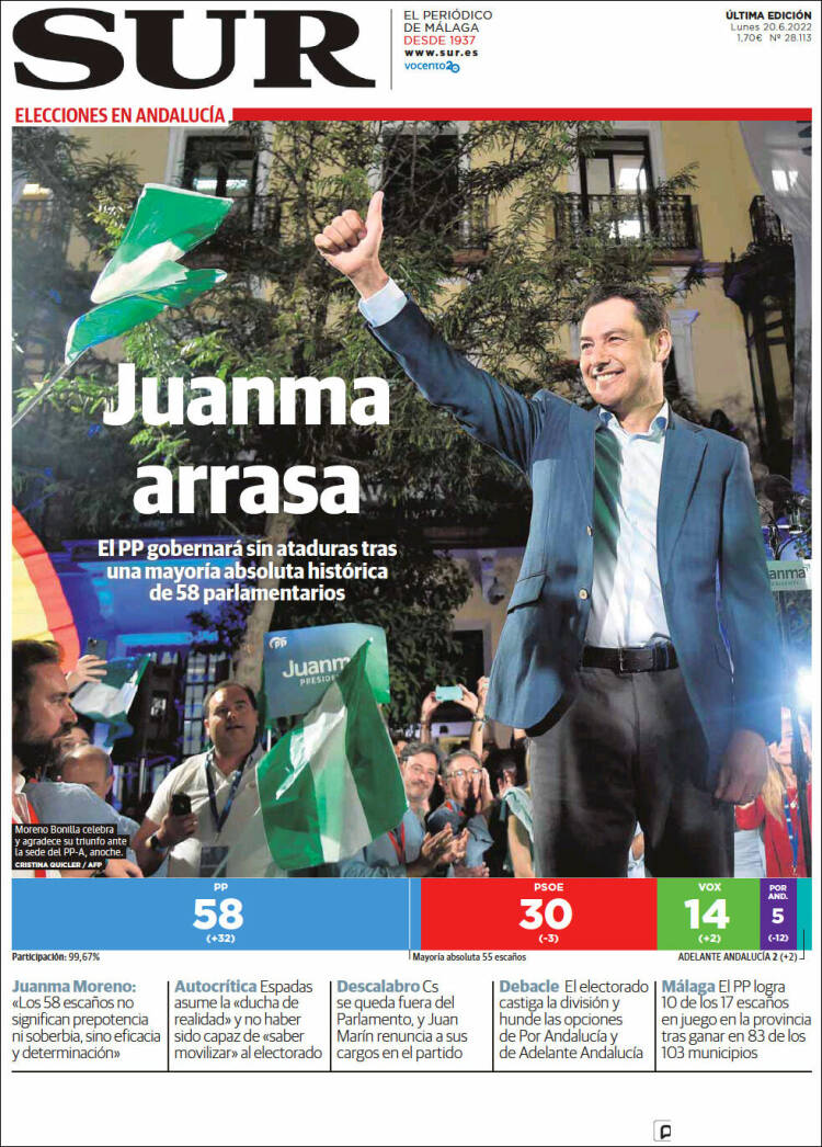 Portada de Diario el Sur (Spain)