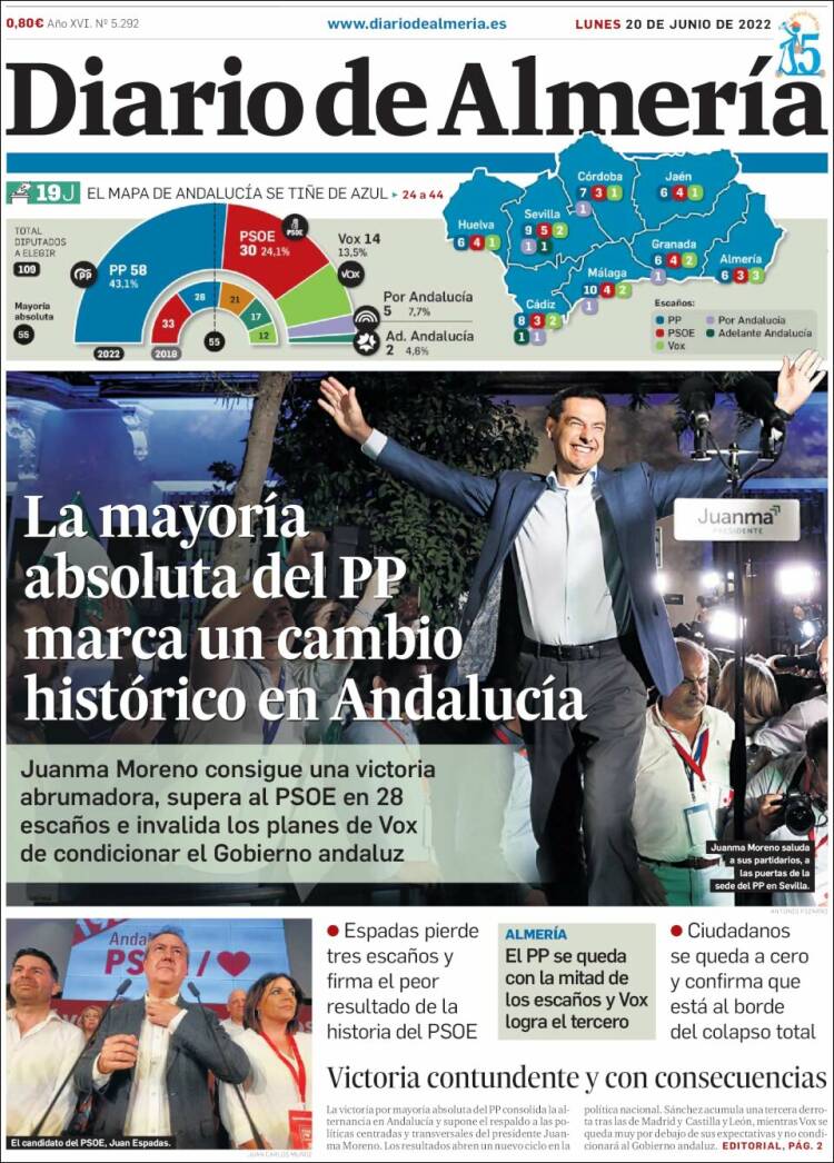 Portada de Diario de Almería (Spain)