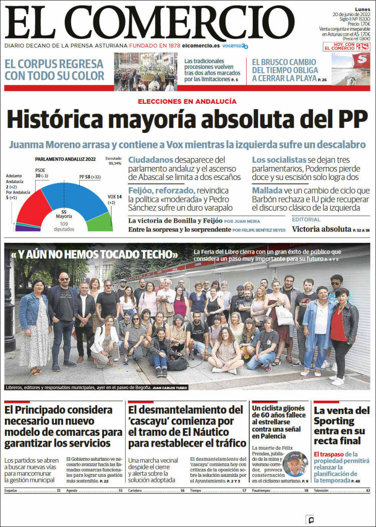 Portada de El Comercio - Gijón (Spain)