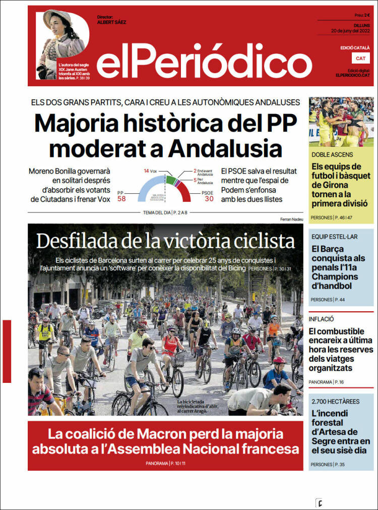 Portada de El Periódico de Catalunya (Spain)