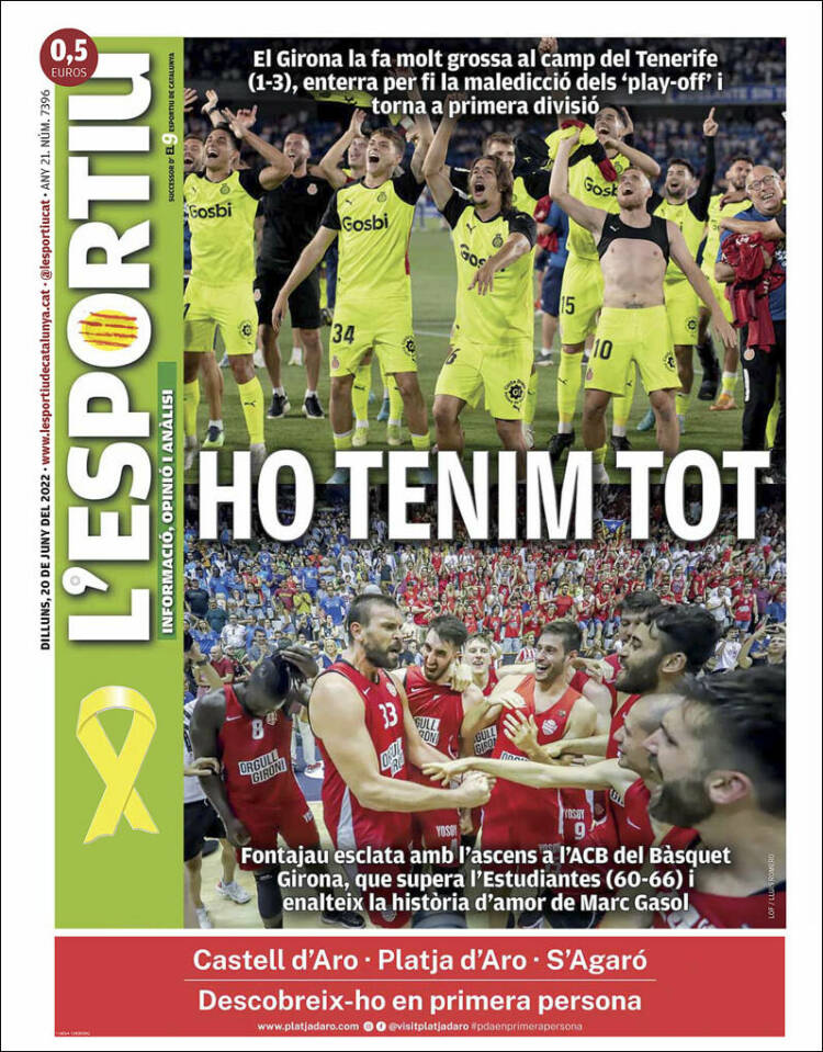 Portada de L'Esportiu : Girona (Spain)