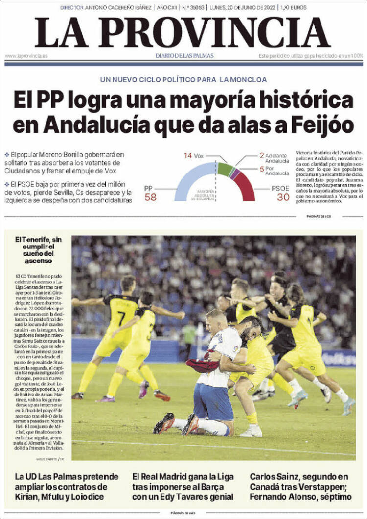 Portada de La Provincia (Spain)