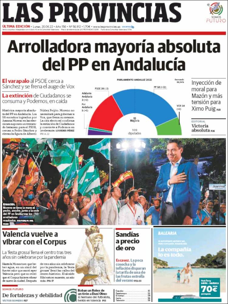 Portada de Las Provincias (Spain)