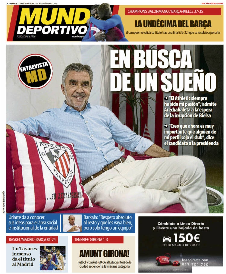 Portada de Mundo Deportivo Bizkaia (Spain)