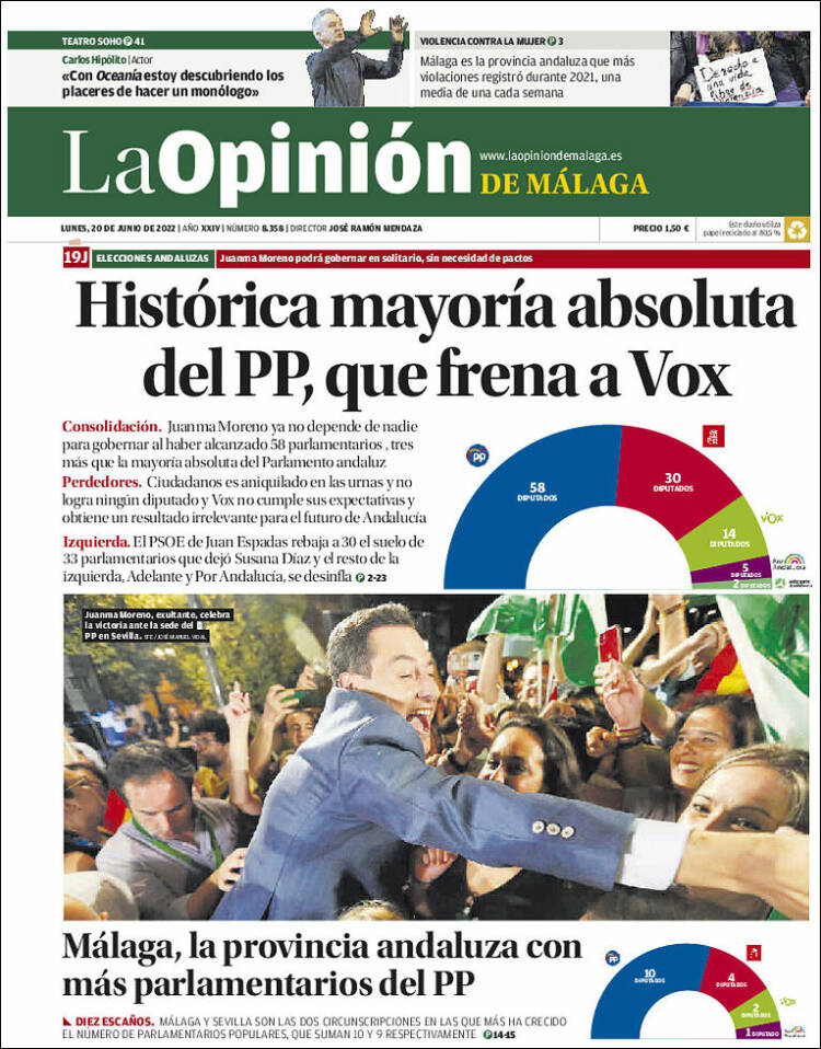 Portada de La Opinión de Málaga (Spain)