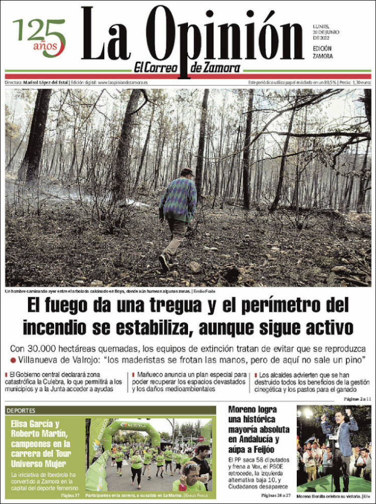 Portada de La Opinión - El Correo de Zamora (Spain)