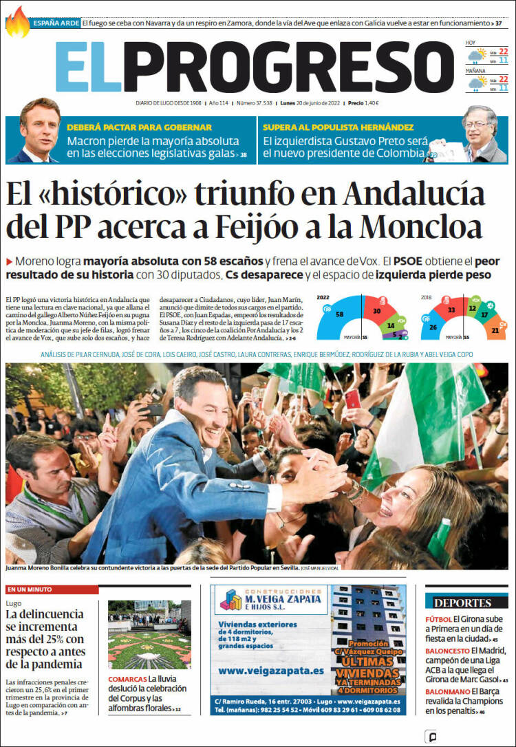 Portada de El Progreso (Spain)