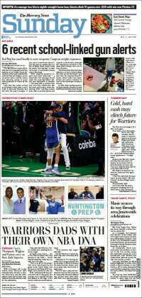 Portada de San Jose Mercury News (USA)