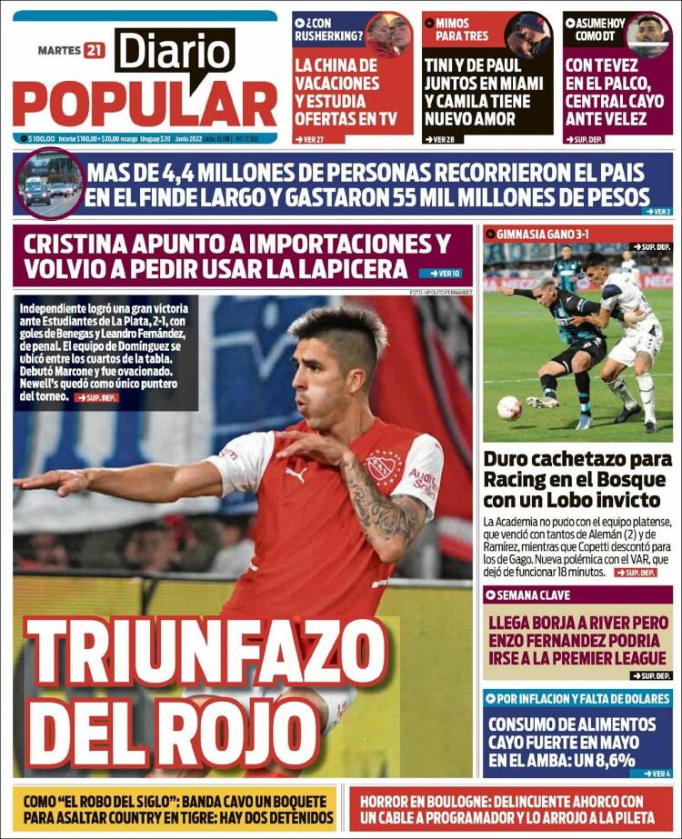 Portada de Diario Popular (Argentina)