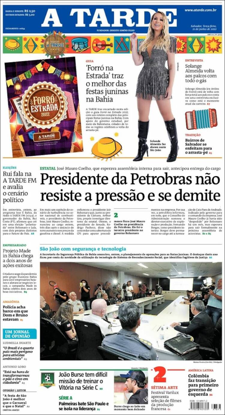 Portada de Diário A Tarde (Brasil)