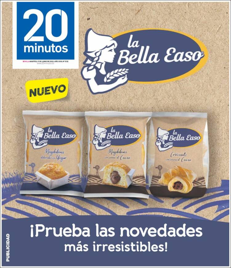 Portada de 20 Minutos - Sevilla (España)