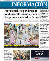 Portada de Diario Información (España)