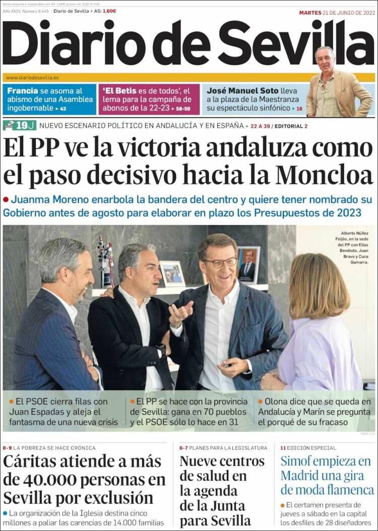 Portada de Diario de Sevilla (España)