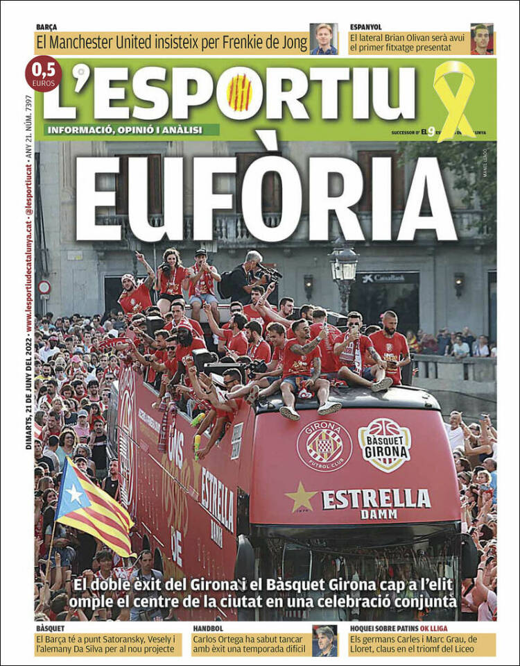 Portada de L'Esportiu (Espagne)