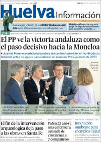 Portada de Huelva Información (Espagne)