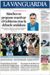 Portada de La Vanguardia (España)