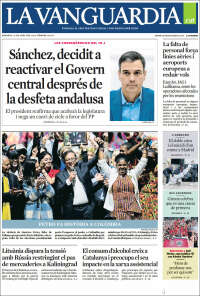 Portada de La Vanguardia (España)