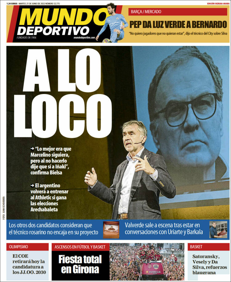 Portada de Mundo Deportivo Bizkaia (Espagne)