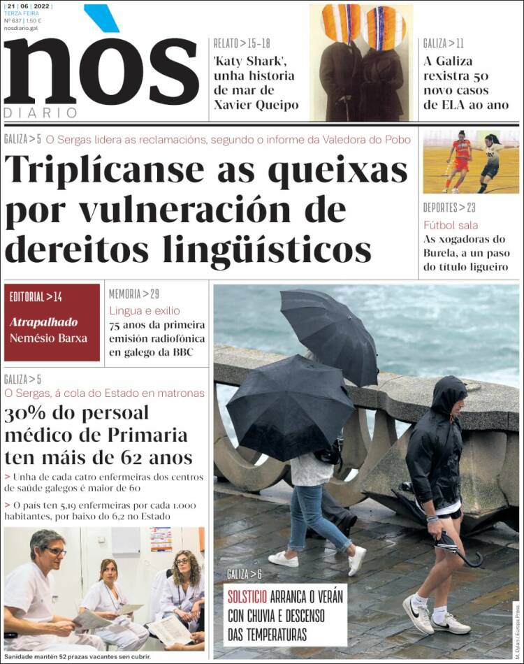 Portada de Nòs Diario (España)