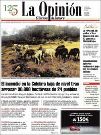 Portada de La Opinión - El Correo de Zamora (España)