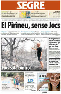 Portada de Segre (Espagne)