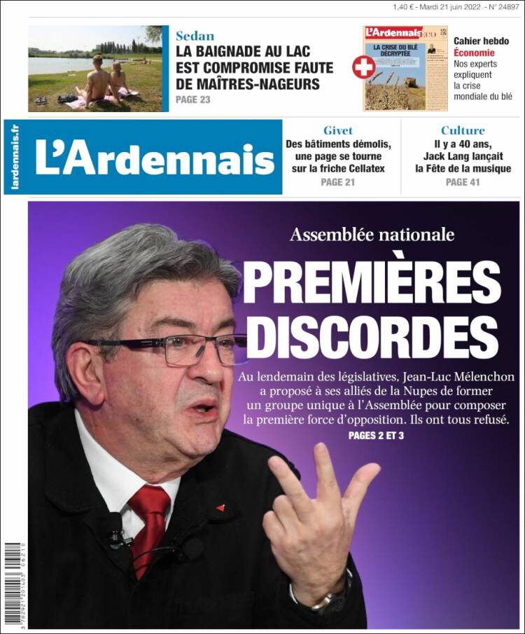 Portada de L'Ardenais (Francia)