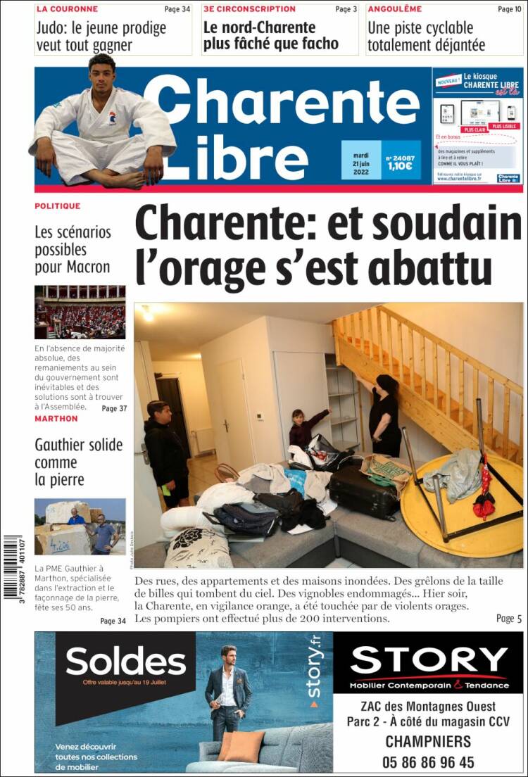 Portada de Charente Libre (France)