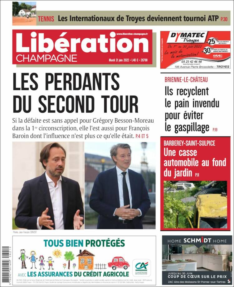 Portada de Libération Champagne (France)