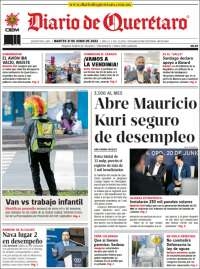 Portada de Diario de Querétaro (México)