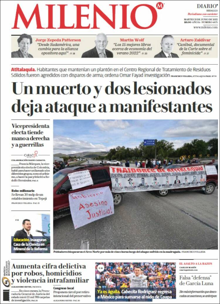 Portada de Milenio de Hidalgo (Mexique)