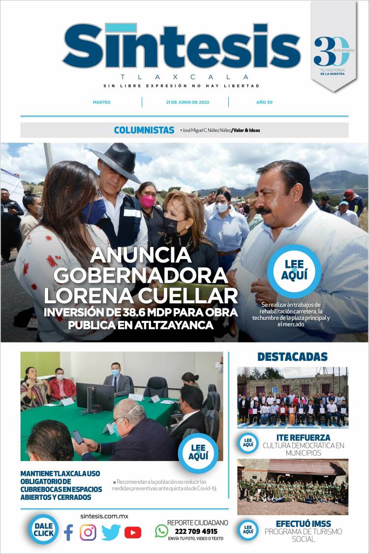 Portada de Síntesis de Tlaxcala (Mexico)