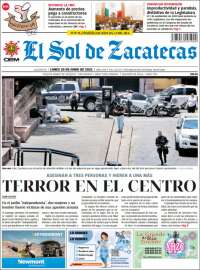 Portada de El Sol de Zacatecas (Mexico)