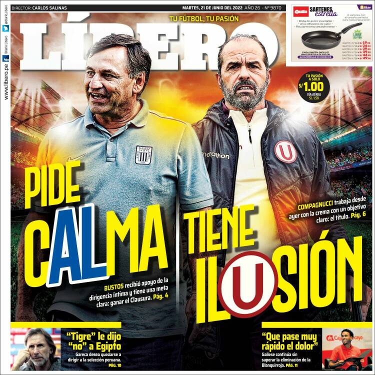 Portada de Líbero (Per&uacute;)